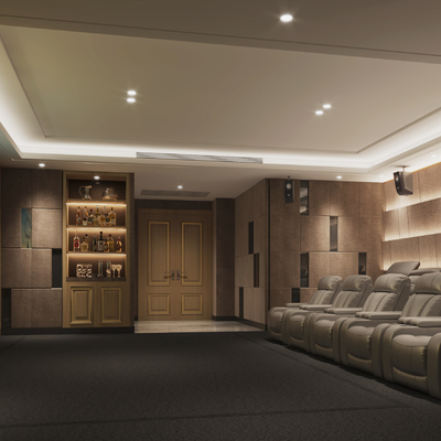 Modern audio-visual room