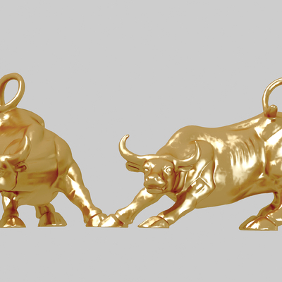 Bronze Bull Sculpture