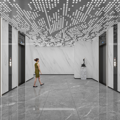 modern elevator hall