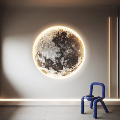 Moon light atmosphere Stone Art Lamp