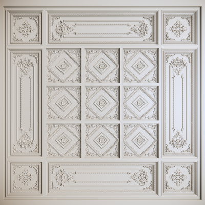 French ceiling carved plaster line corner line