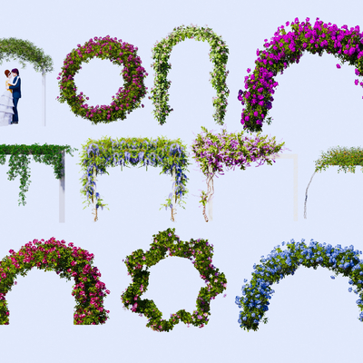 Flower stand plant arch