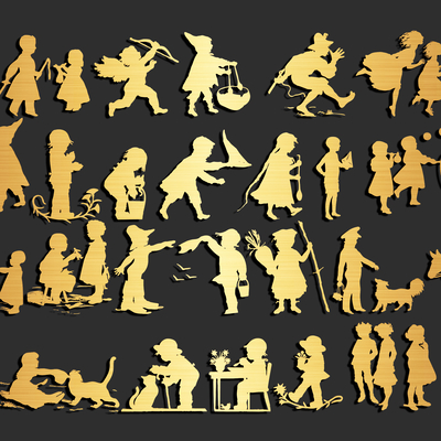 Children's Silhouette Wall Decorations