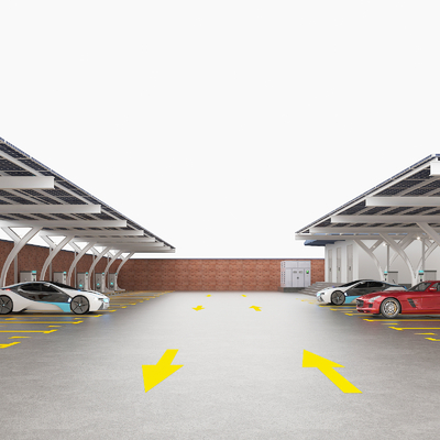 Outdoor parking Tram charging station