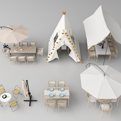 Camping Tent Outdoor Table and Chair Parasol