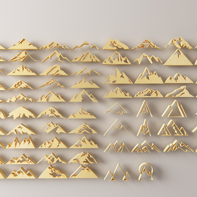 Wall decoration hanging decoration mountain pattern line mountain peak