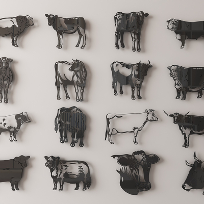 Wall ornaments Hanging Cow silhouette