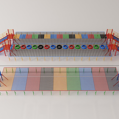 Amusement facilities net red swing bridge