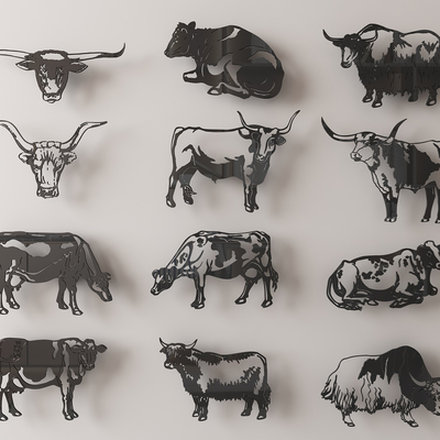 Wall ornaments Hanging Cow silhouette