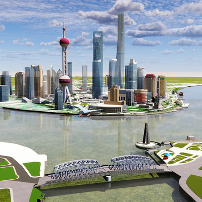 Shanghai Aerial View Planning