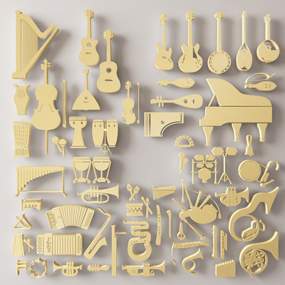 Wall Decoration Hanging Ornament Musical Instrument Pattern Icon