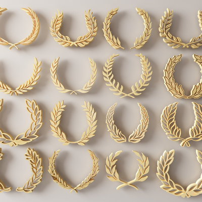 Wall decoration pendant round wreath wheat ears