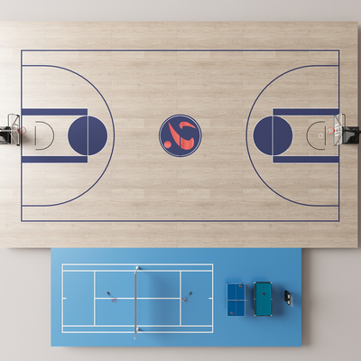 Stadium Basketball Court Table Tennis Table