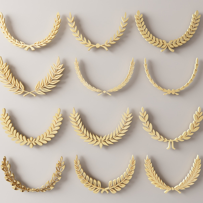 Wall decoration pendant round wreath wheat ears