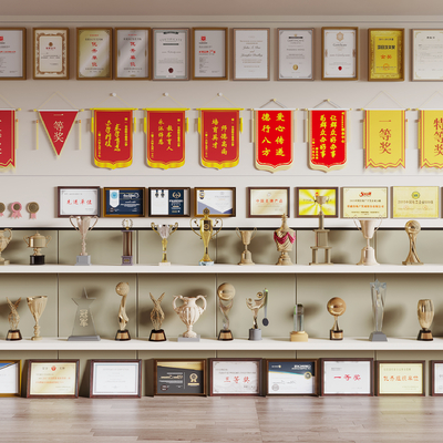 Award, trophy, certificate of honor, pennant