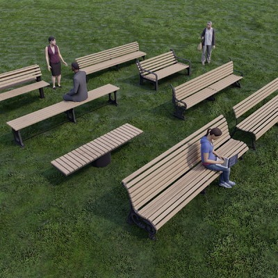 Modern Outdoor Chair Bench