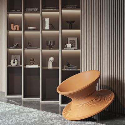 Modern Gyro Chair Decorative Cabinet