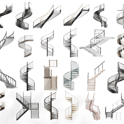 revolving stair handrail stair