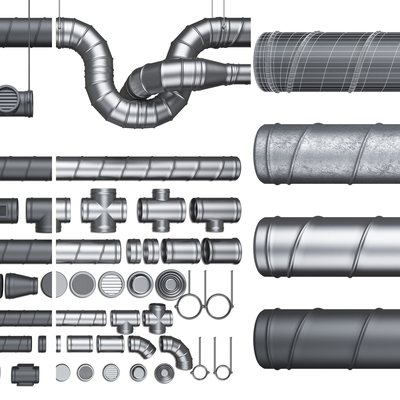 Industrial ceiling pipe hardware ventilation duct