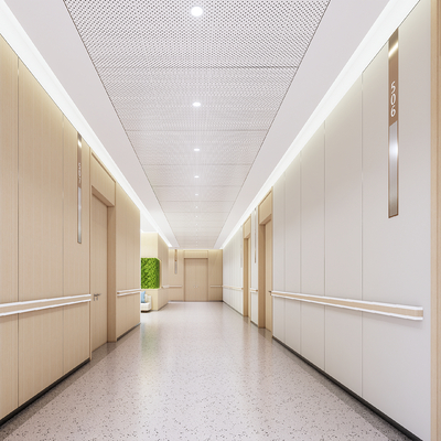 Modern Hospital Corridor