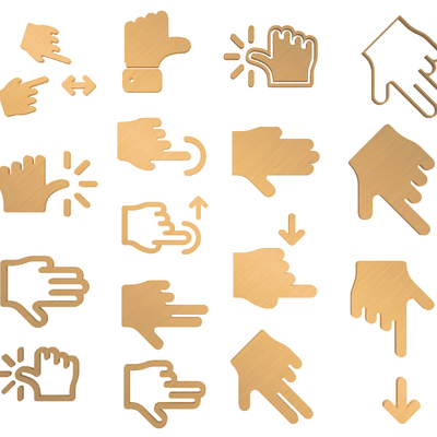 Indicating logo sign gesture