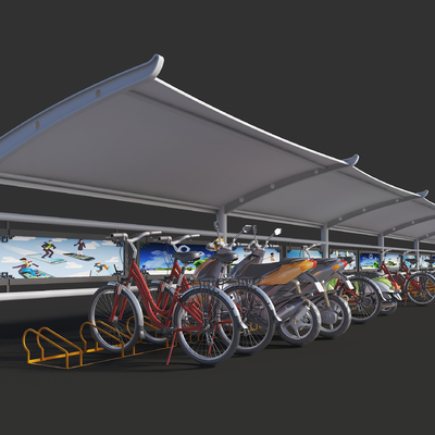 Bicycle parking shed