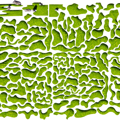 Micro-terrain green island slope grass slope sketch