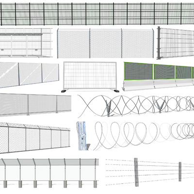 Fence guardrail barbed wire mesh protective net