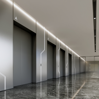 modern elevator hall