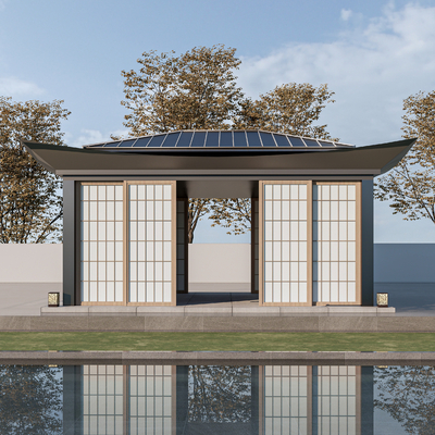 New Chinese Landscape Pavilion Courtyard Gazebo Gazebo