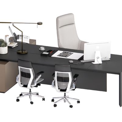 modern office desk and chair