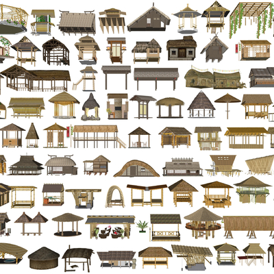 thatched hut thatched hut bamboo hut wooden hut pavilion