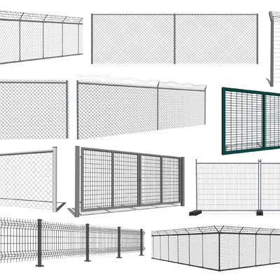 Fence guardrail barbed wire mesh protective net