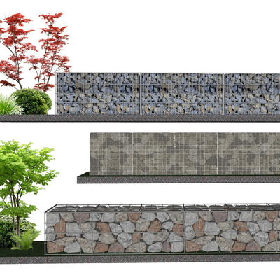 landscape wall gabion enclosure