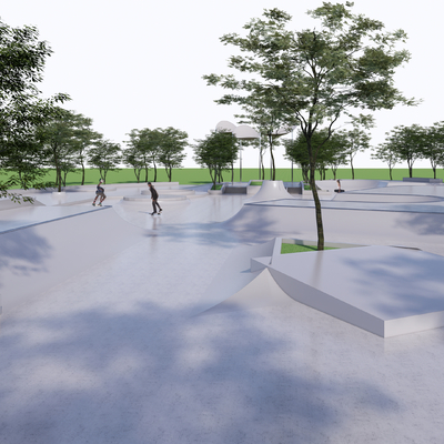 Park Landscape Skateboard Venue