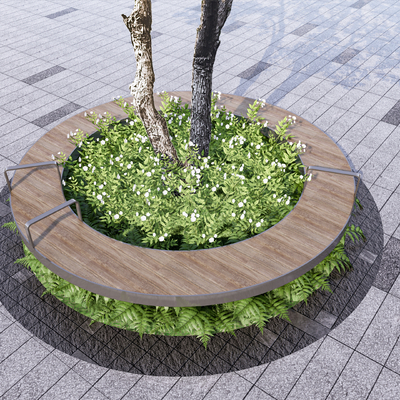 Outdoor tree pool stool