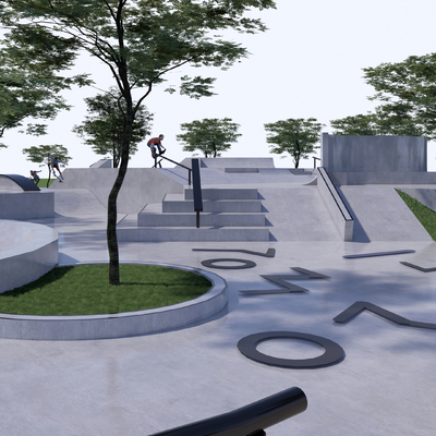 Park Landscape Skateboard Venue