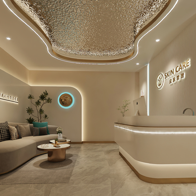 Affordable Luxury Style Beauty Salon Reception Area