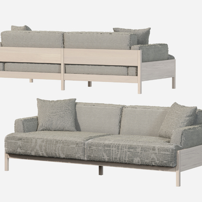 Wabi-sabi Style double sofa