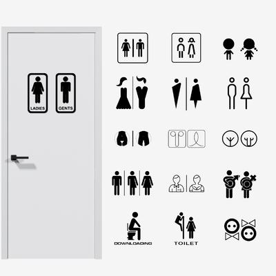 Public Toilet Door Sign