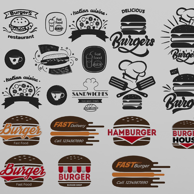 Burger Shop Logo Logo Logo