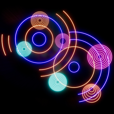 luminous characters neon lights