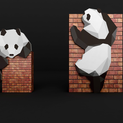 Panda wall decoration pendant