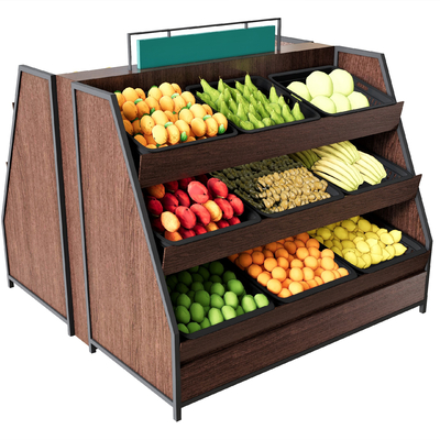 fruit and vegetable supermarket shelf