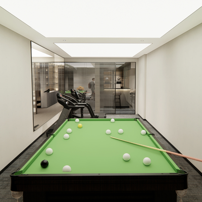 Modern Entertainment Room Billiards Room