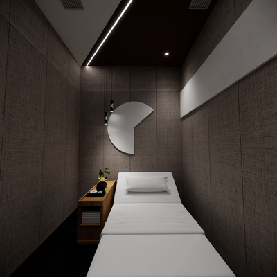 Modern spa massage room