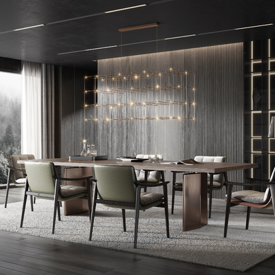 Minotti Dining Table and Chair