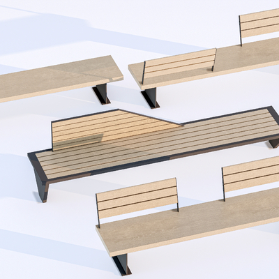 Outdoor view bench public seat