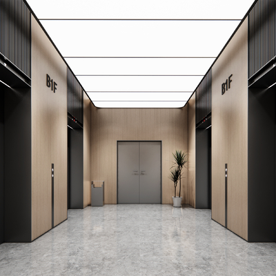 modern elevator hall