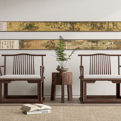 Neo-Chinese Style Lounge Chair Side Decorative Painting